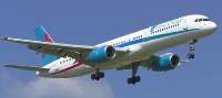 Holiday jet arriving