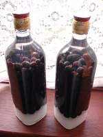 [Filled bottles]
