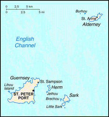 [Country map of Guernsey]