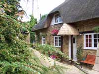 Thatched Cottages in Cotswold Village